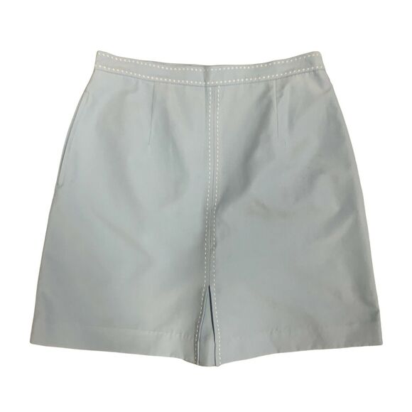 Vintage Izod Baby Blue Golf Skort Womens 8 White Stitch Side Zip Shorts Skirt - Picture 1 of 10